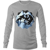 Dragon Silhouette AS Colour Base Mens Long Sleeve TShirt