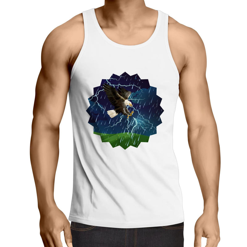Lightning Eagle AS Colour Lowdown - Mens Singlet Top Ogo Merch