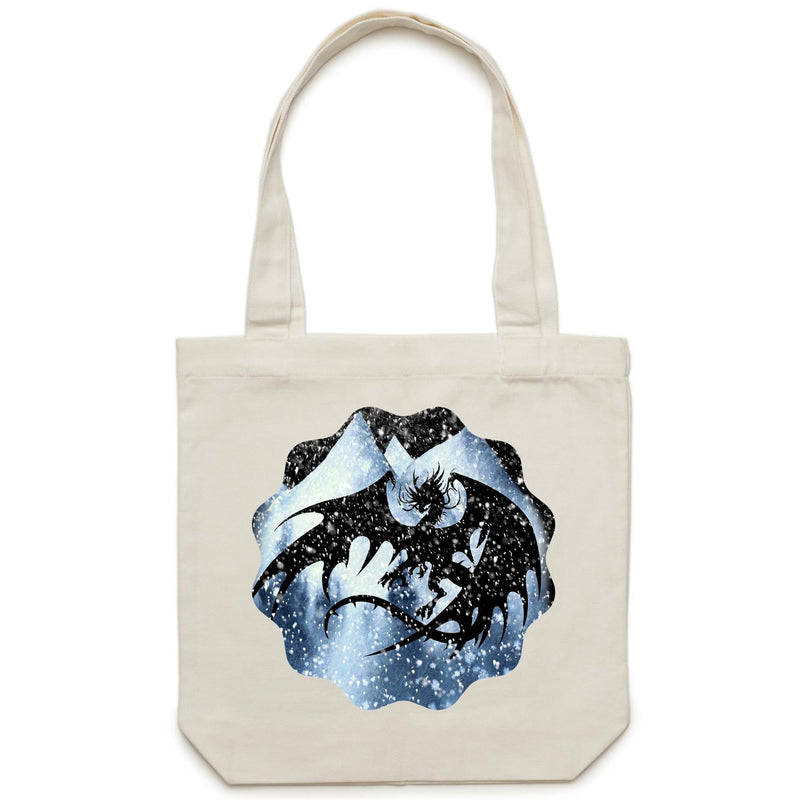 Dragon Silhouette Canvas Tote Bag Ogo Merch