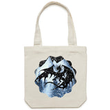 Dragon Silhouette Canvas Tote Bag