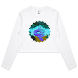 River Snake AS Colour Women's Long Sleeve Crop Tee