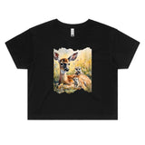 Deer and Meerkats AS Colour - Women's Crop Tee