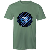 Blue Swirl Eagle AS Colour Staple - Mens T-Shirt