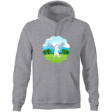 Colourful Pegasus AS Colour Stencil - Pocket Hoodie Sweatshirt