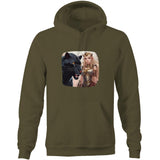 Panther and Elf AS Colour Stencil - Pocket Hoodie Sweatshirt