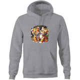 Baby Tigers AS Colour Stencil - Pocket Hoodie Sweatshirt