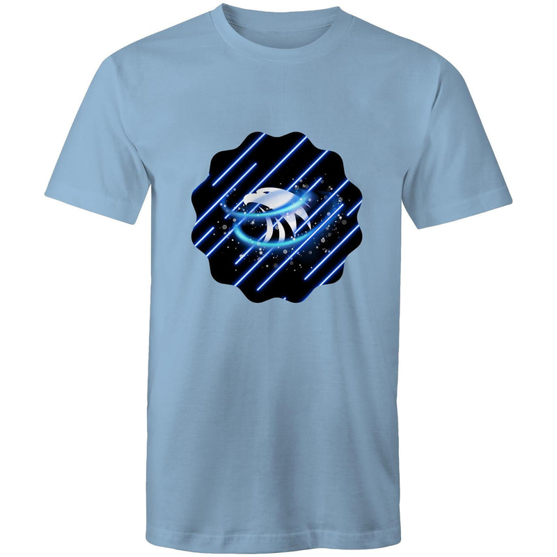 Blue Swirl Eagle AS Colour Staple - Mens T-Shirt Ogo Merch