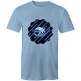 Blue Swirl Eagle AS Colour Staple - Mens T-Shirt