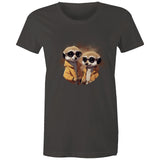 Meerkats in Jackets AS Colour - Women's Maple Tee