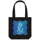 Blue Dragon Canvas Tote Bag