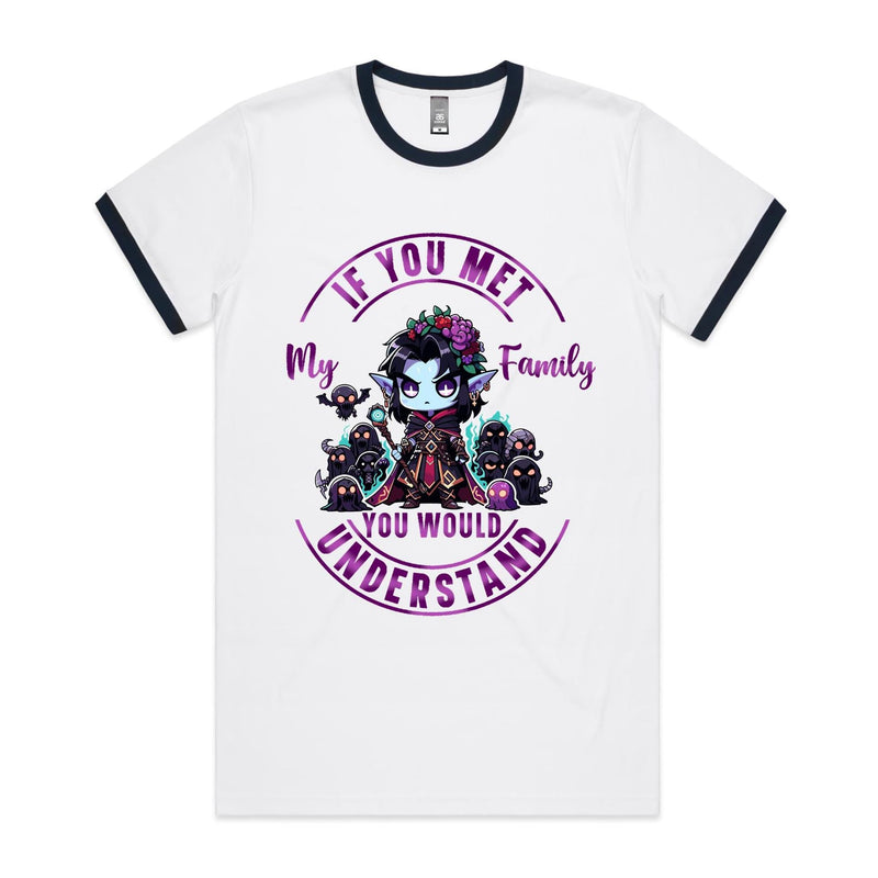 Meet my Family Angry Girl AS Colour Staple Ringer Tee Ogo Merch