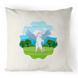 Colourful Pegasus 100% Linen Cushion Cover