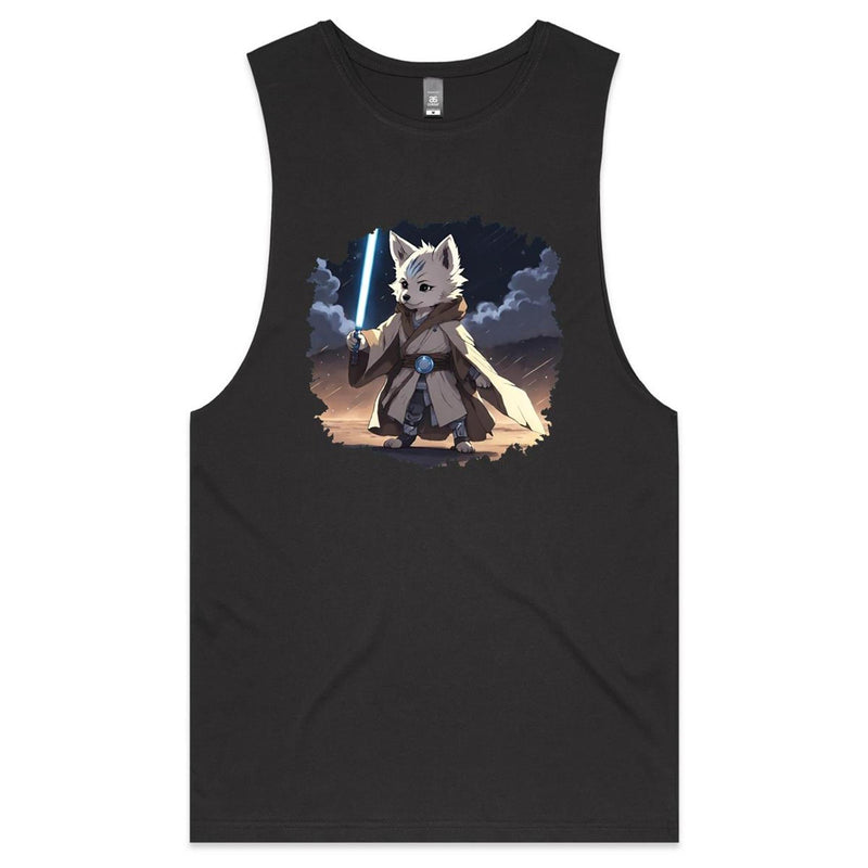 Wolf with Lightsaber AS Colour Barnard Mens Tank Top Tee Ogo Merch