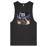 Wolf with Lightsaber AS Colour Barnard Mens Tank Top Tee