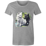 Two Wolves AS Colour - Women's Maple Tee