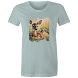 Deer and Meerkats AS Colour - Women's Maple Tee