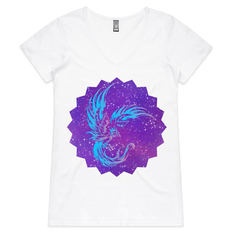 Blue Phoenix Womens VNeck TShirt Ogo Merch