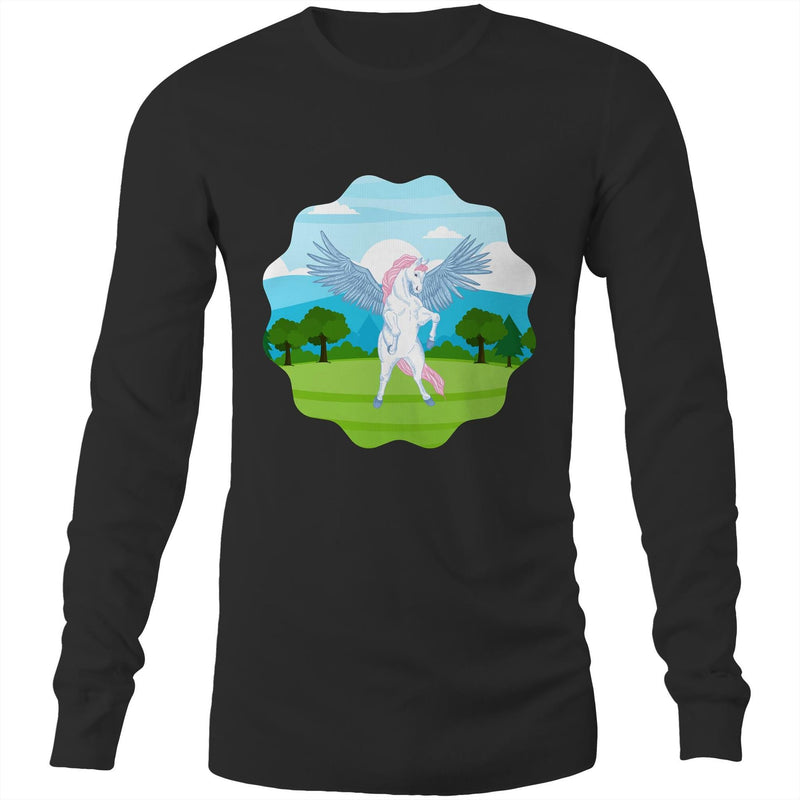 Colourful Pegasus AS Colour Base - Mens Long Sleeve T-Shirt Ogo Merch