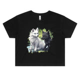 Two Wolves AS Colour - Women's Crop Tee