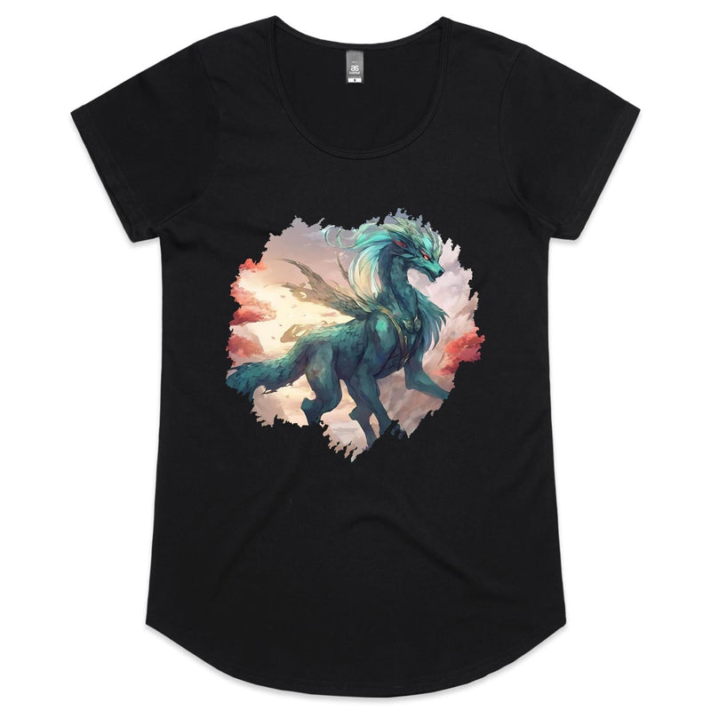 Beautiful Dragon AS Colour Mali Women's Scoop Neck TShirt Ogo Merch