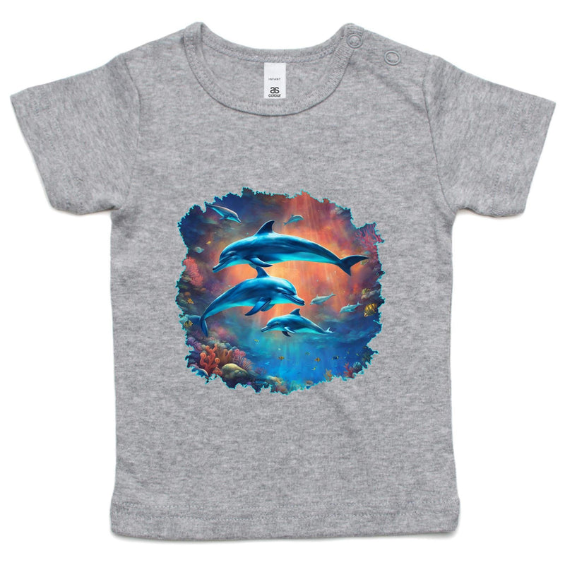 Dolphins AS Colour - Infant Wee Tee Ogo Merch