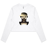 Meerkat in Cap AS Colour - Women's Long Sleeve Crop Tee