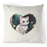 Cat in Heart 100% Linen Cushion Cover