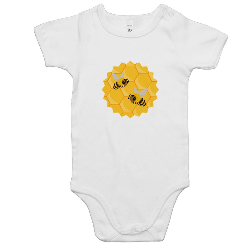 Bees AS Colour Mini Me - Baby Onesie Romper Ogo Merch