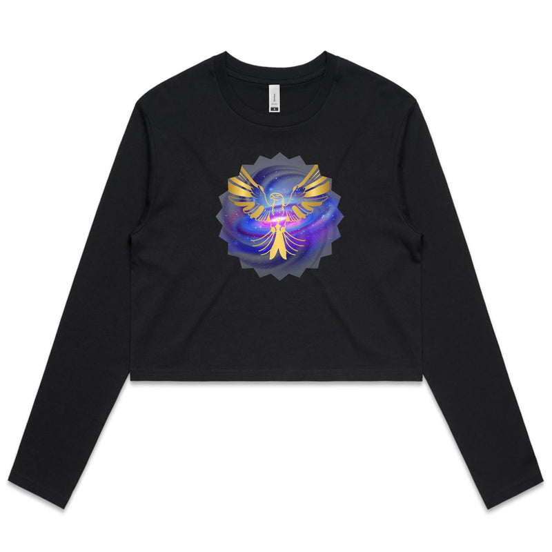 Gold Eagle AS Colour - Women's Long Sleeve Crop Tee Ogo Merch