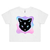 Psychic Cat AS Colour Women's Crop Tee