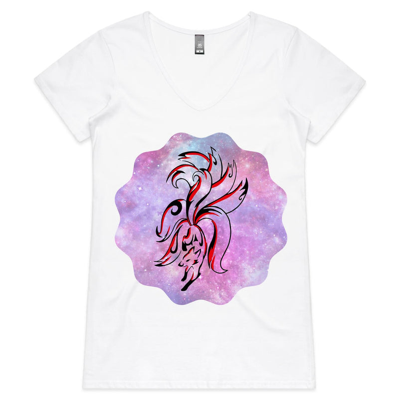 Nine Tailed Fox Womens VNeck TShirt Ogo Merch