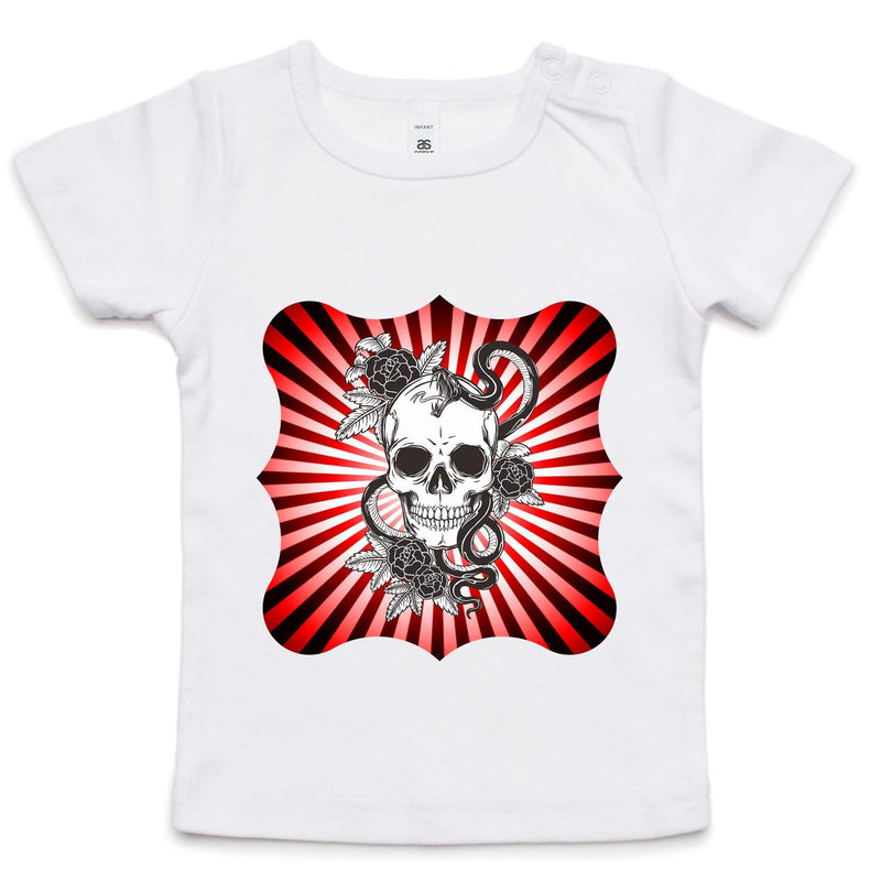 Snake and skull AS Colour Infant Wee Tee Ogo Merch