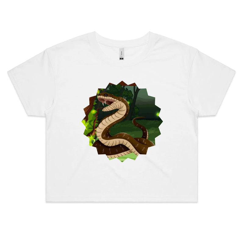 Jungle Snake AS Colour Women's Crop Tee Ogo Merch