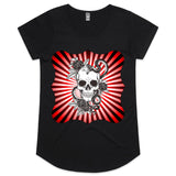 Snake and Skull AS Colour Mali Womens Scoop Neck TShirt