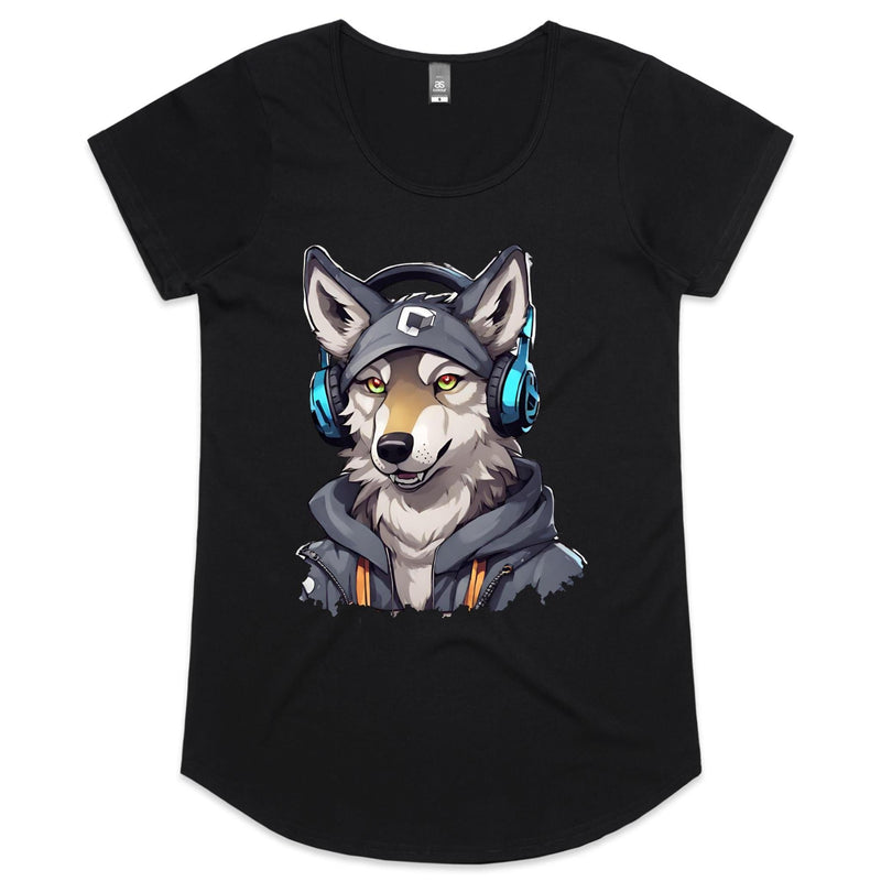Gaming Wolf AS Colour Mali Womens Scoop Neck TShirt Ogo Merch
