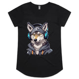 Gaming Wolf AS Colour Mali Womens Scoop Neck TShirt