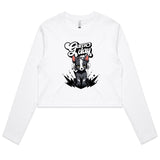 Game Day Pup AS Colour - Women's Long Sleeve Crop Tee