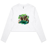 Cute Chipmunks AS Colour - Women's Long Sleeve Crop Tee