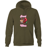 Good Vibes Turtle AS Colour Stencil - Pocket Hoodie Sweatshirt