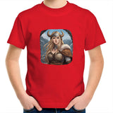 Viking Girl AS Colour Kids Youth T-Shirt