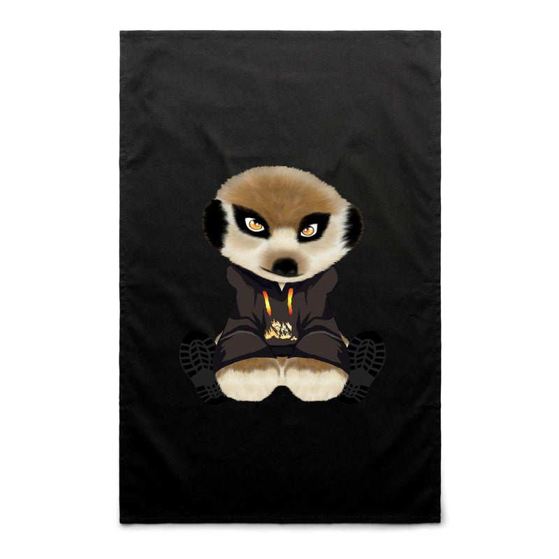 Meerkat in Hoodie AS Colour Tea Towel Ogo Merch