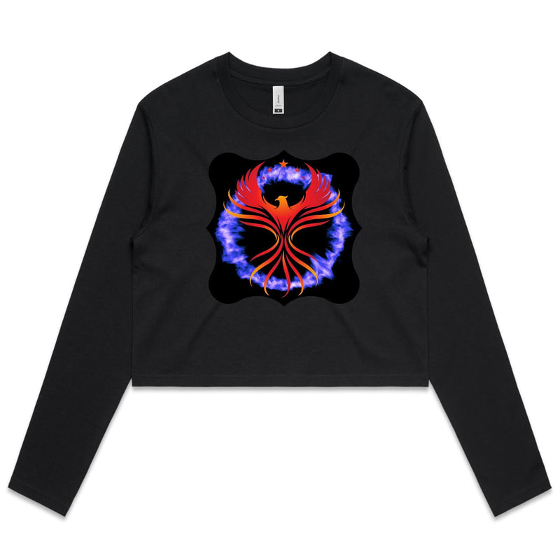 Fire Ring Phoenix Women's Long Sleeve Crop Tee Ogo Merch