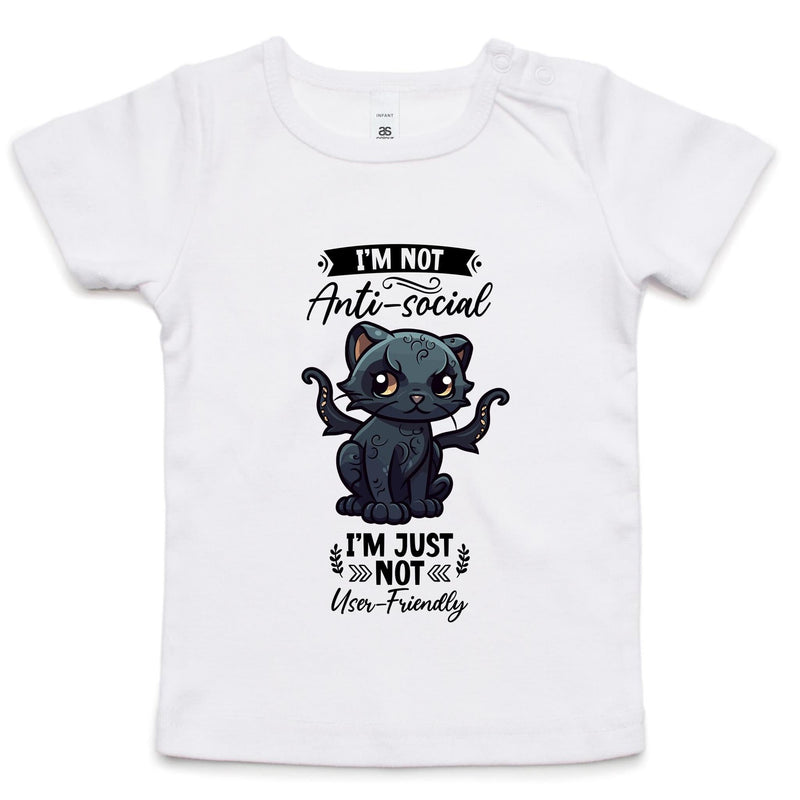 Antisocial Cat Monster AS Colour - Infant Wee Tee Ogo Merch