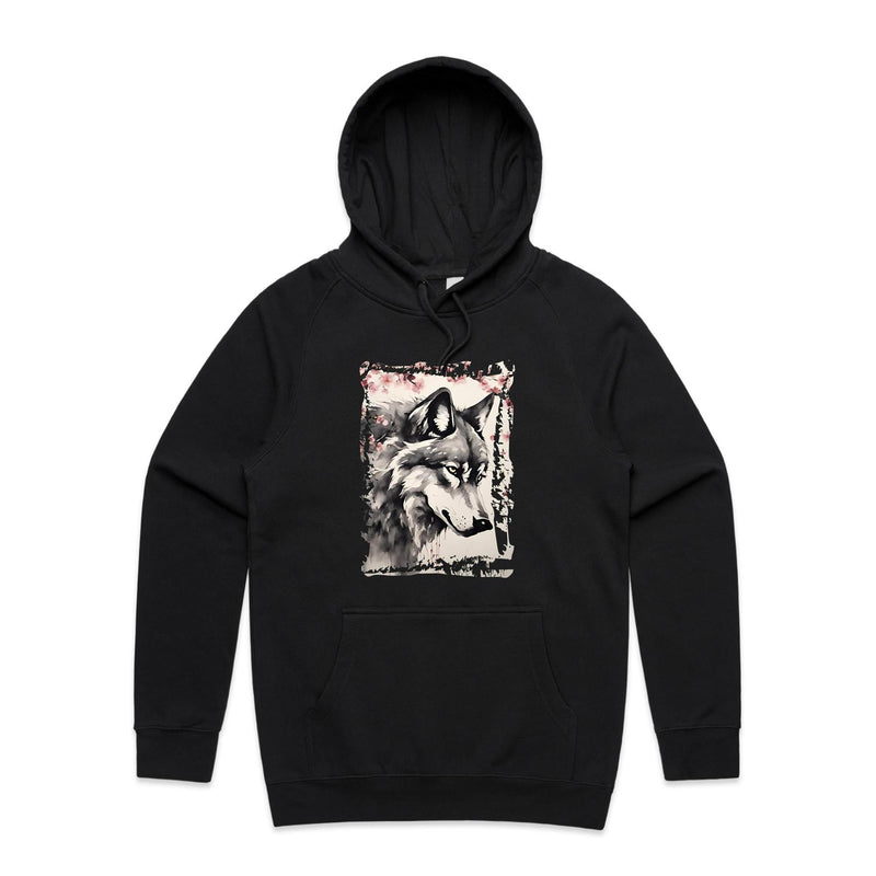 Wolf and Flowers AS Colour Supply Hood Ogo Merch