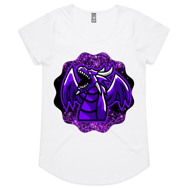 Shining Purple Dragon AS Colour Mali Womens Scoop Neck TShirt Ogo Merch