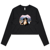 Dog AS Colour Women's Long Sleeve Crop Tee