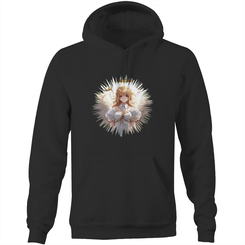 Angel Girl AS Colour Stencil - Pocket Hoodie Sweatshirt Ogo Merch
