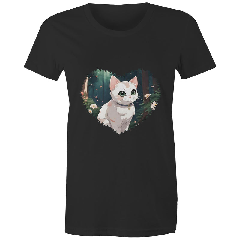 Cat in Heart AS Colour - Women's Maple Tee Ogo Merch