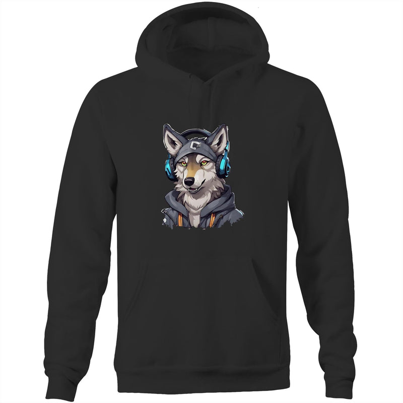 Gaming Wolf AS Colour Stencil Pocket Hoodie Sweatshirt Ogo Merch
