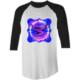 Eagle in Swirl AS Colour Raglan - 3/4 Sleeve T-Shirt